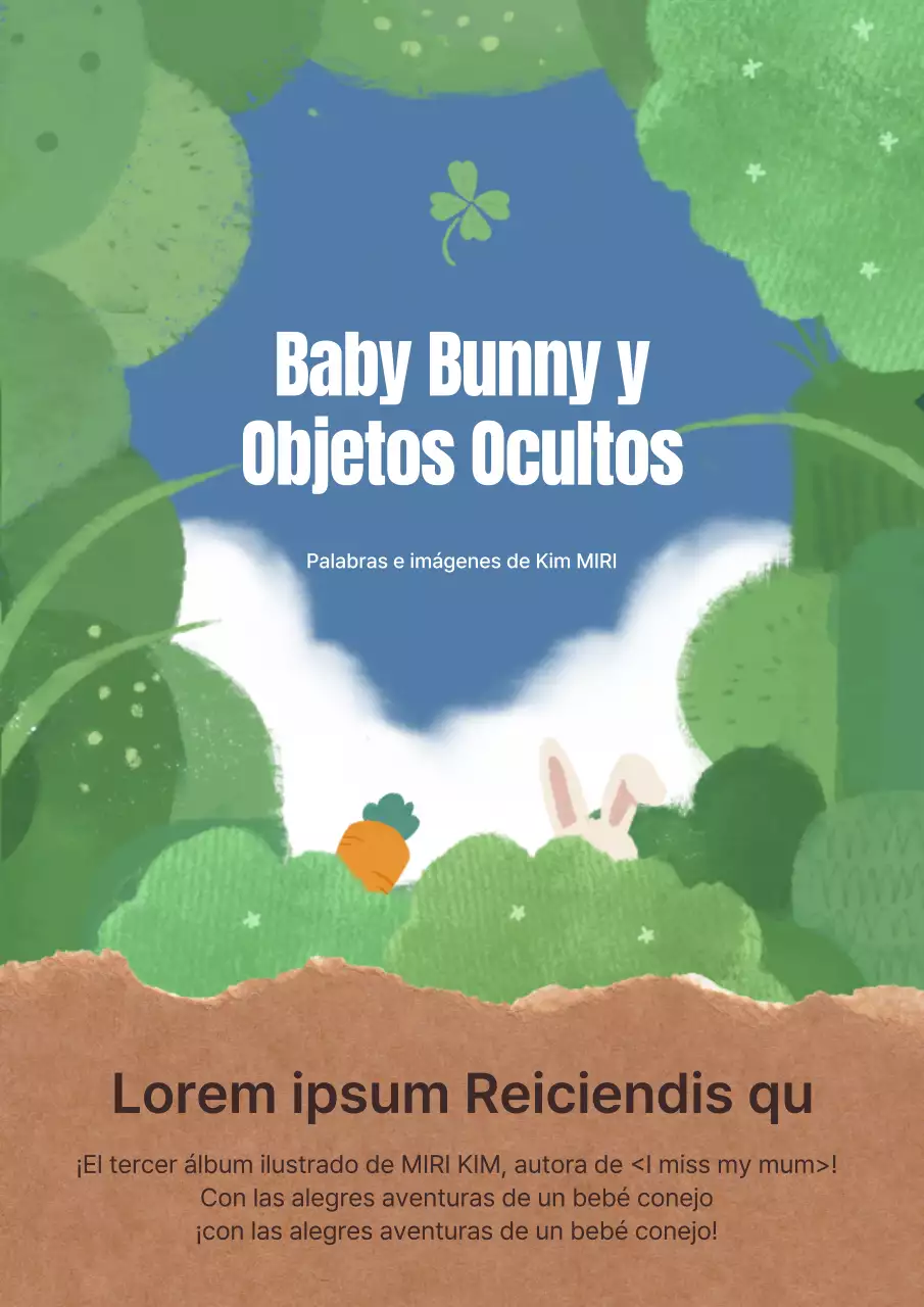 Portada de libro ilustrado vintage en verde y azul claro