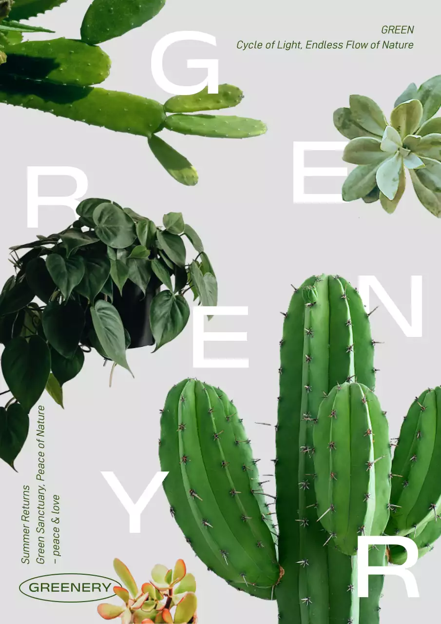 Green Modern Plants Advertisement Poster