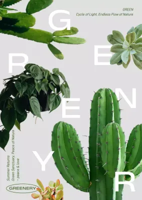 Green Modern Plants Advertisement Poster