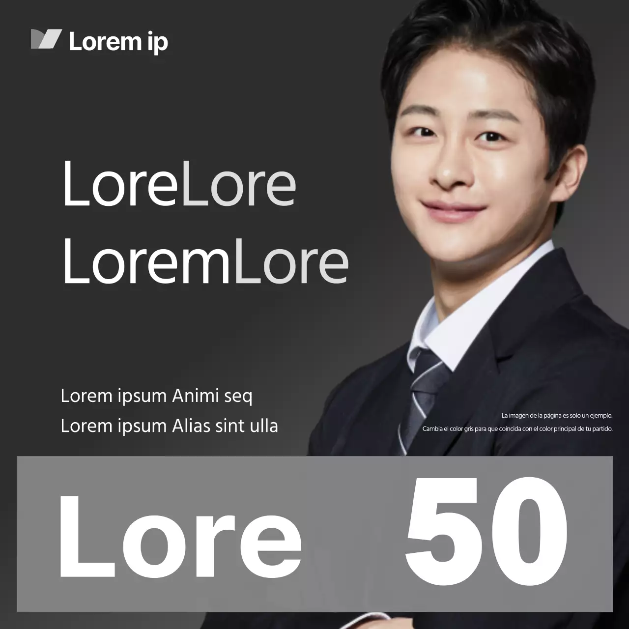 Una moderna campaña electoral en gris y negro explicada