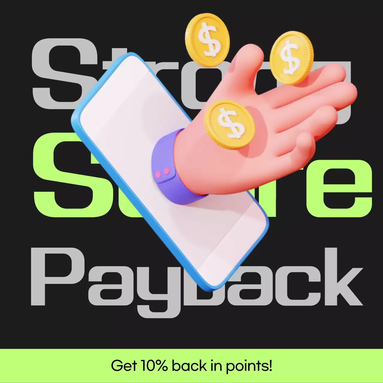 Bài đăng hoàn vốn điểm cyberpunk màu đen và xanh nhạt