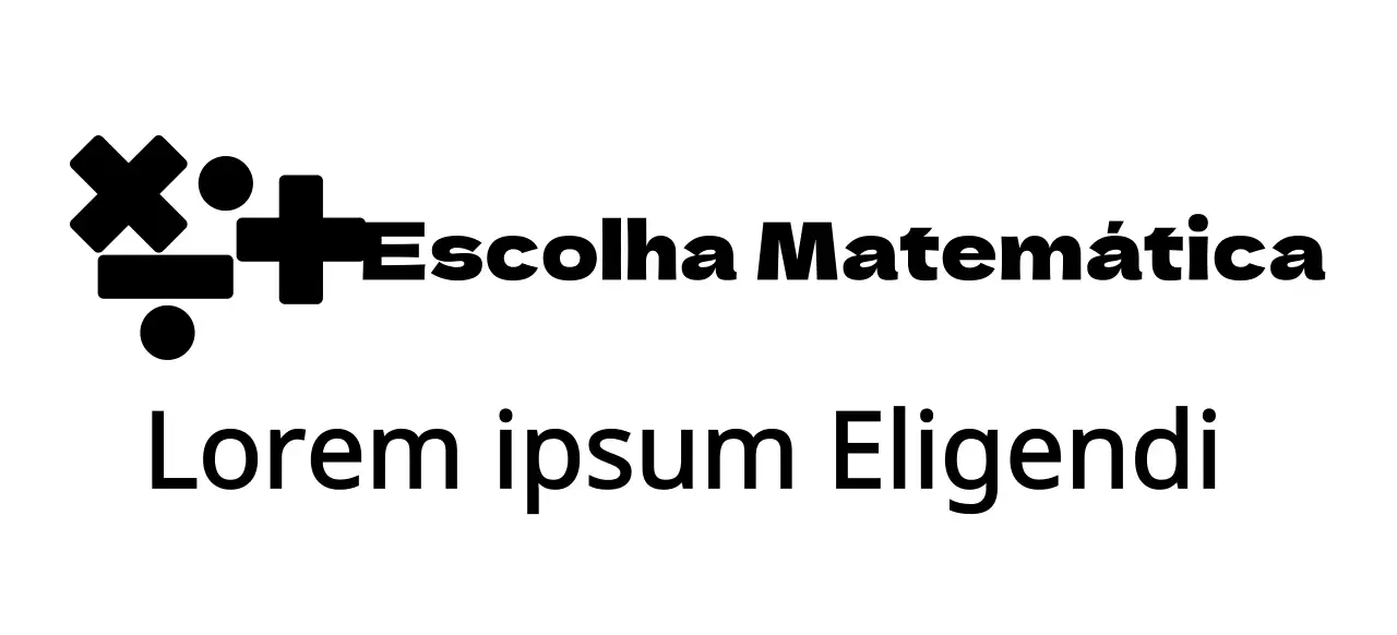 Conceito de logótipo de escola de matemática com símbolo de matemática