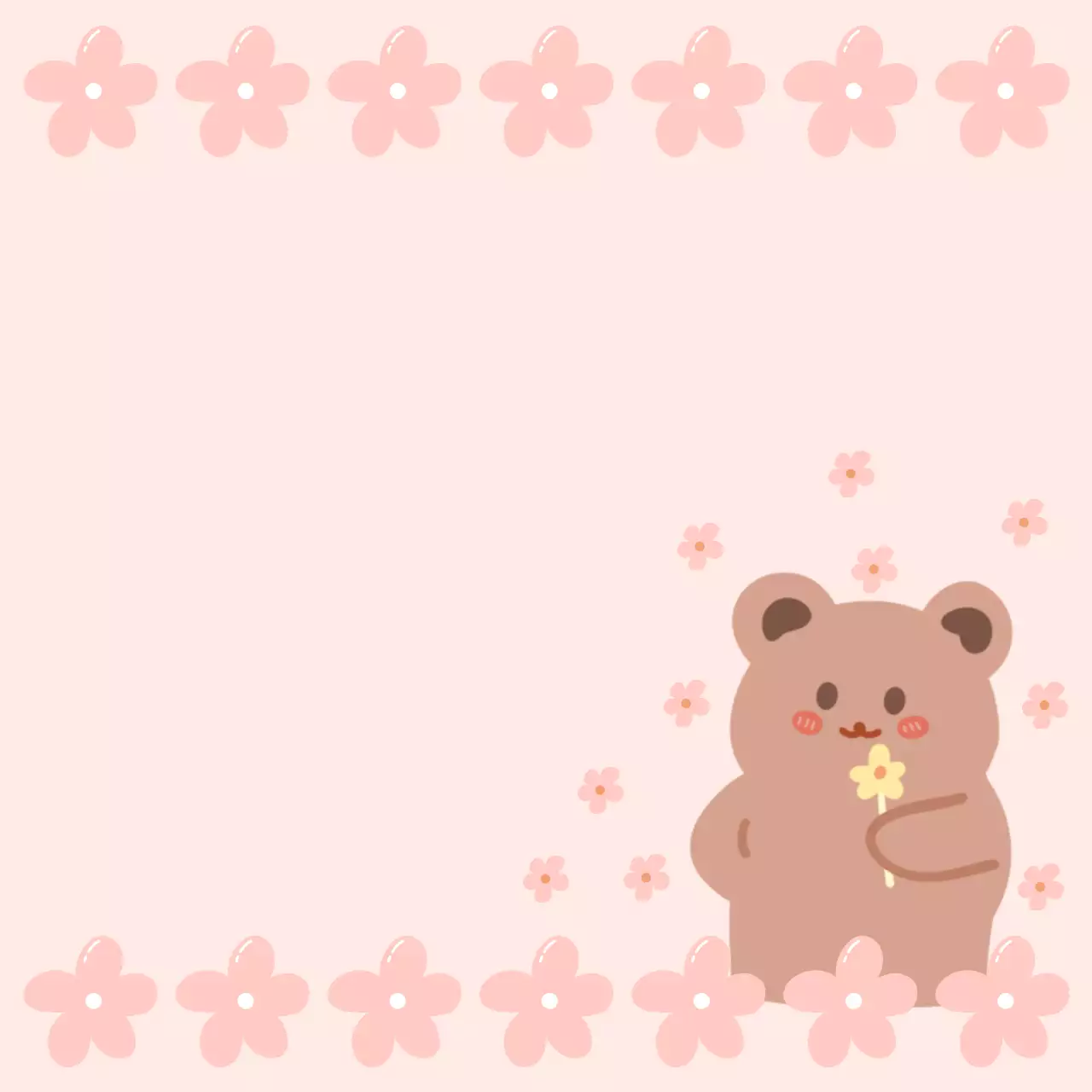 Bloco de notas com ursinhos de peluche em rosa e castanho