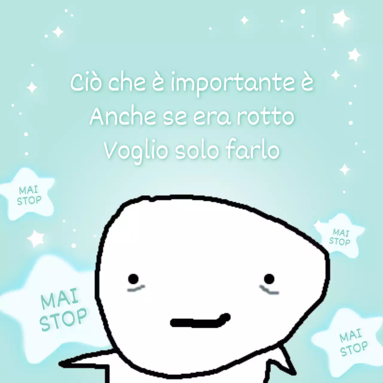 Una parodia di un grido blu chiaro