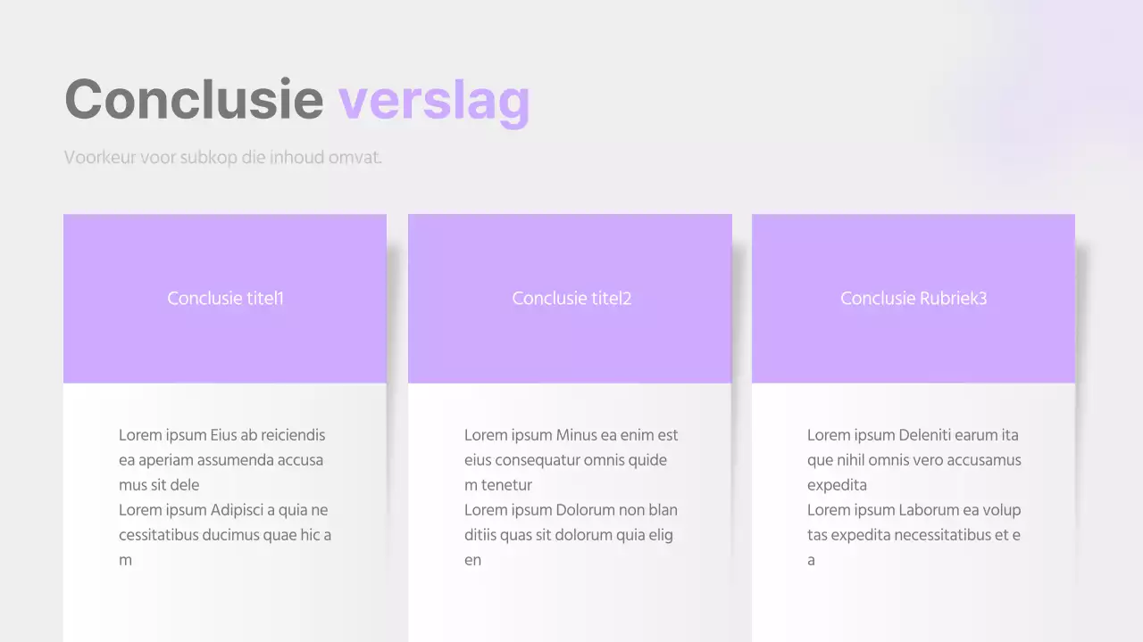 Een eenvoudig verslag in mauve en grijs
