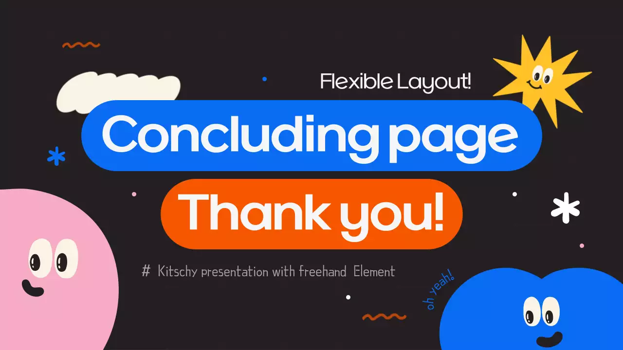 다채로운 장난스러운 템플릿 프레젠테이션