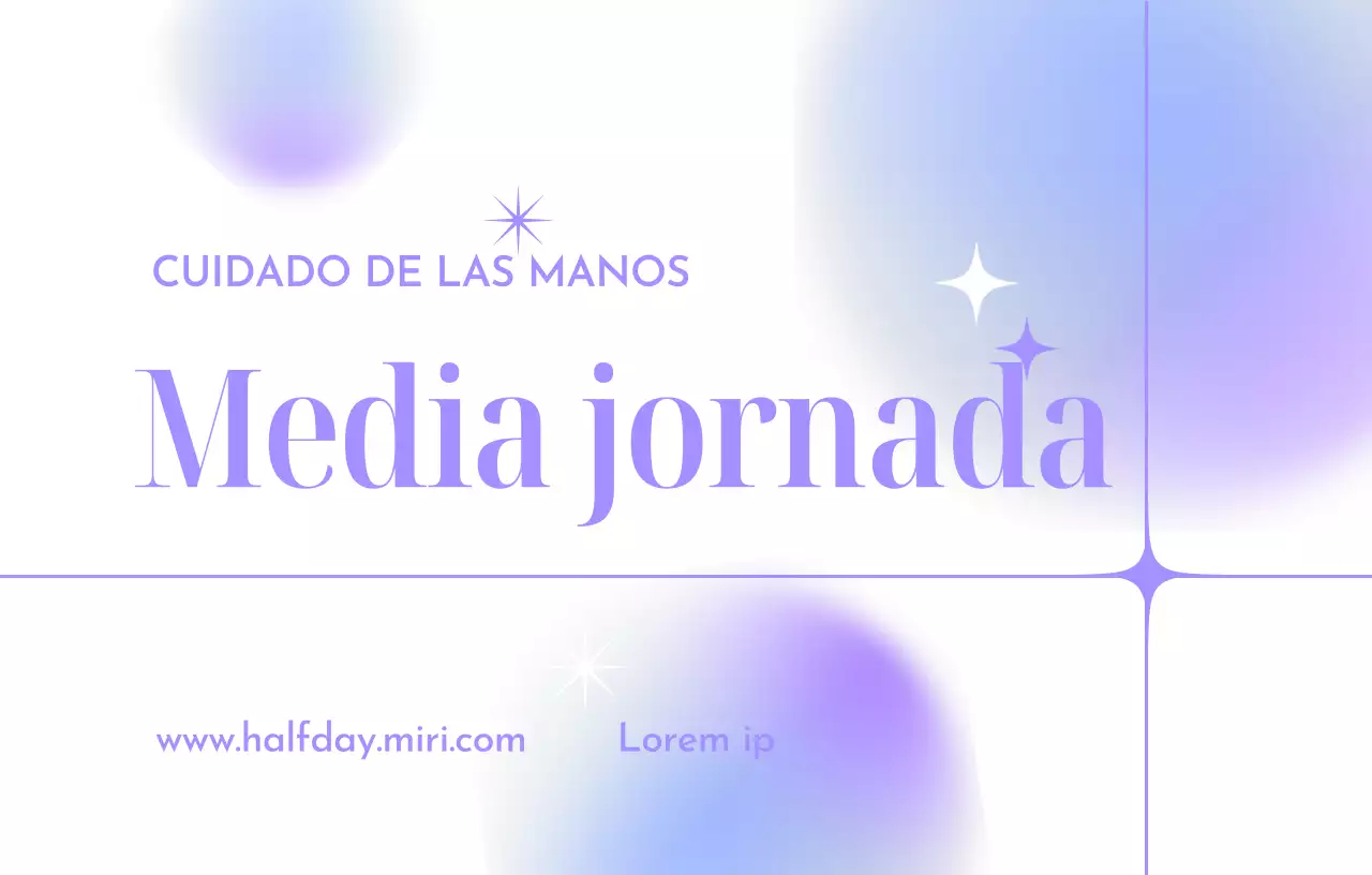 Impresionante diseño con degradados de colores y títulos grandes