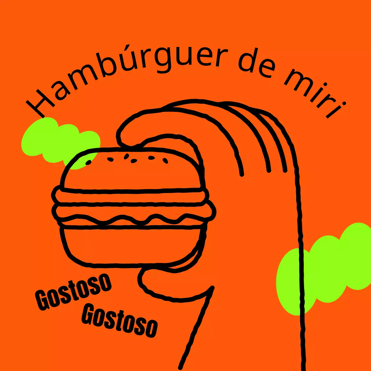 Uma hamburgueria com ilustrações de graffiti de cores vivas