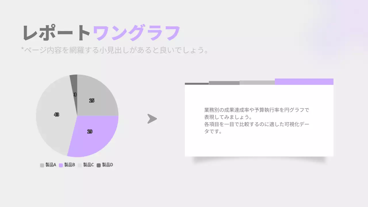 ラベンダー シンプル レポート プレゼンテーション
