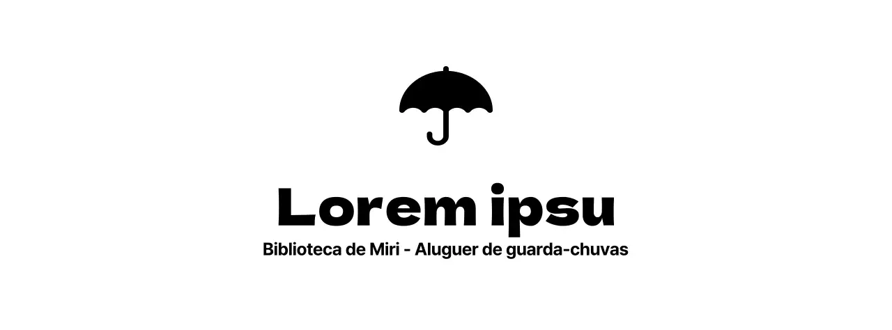 Desenhar um serviço de aluguer com um ícone de guarda-chuva