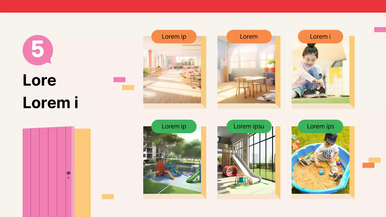 Guida al reclutamento dei bambini per l'asilo nido giallo-rosso