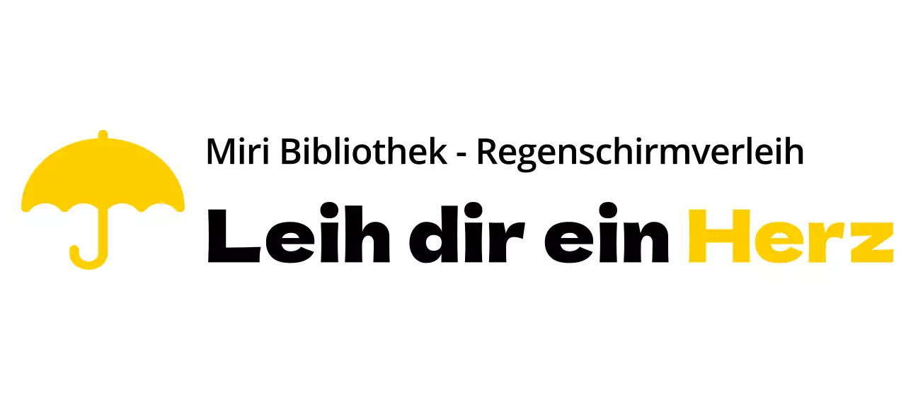 Farbgestaltung für Vermietungsdienstleistungen mit einem Regenschirm-Symbol