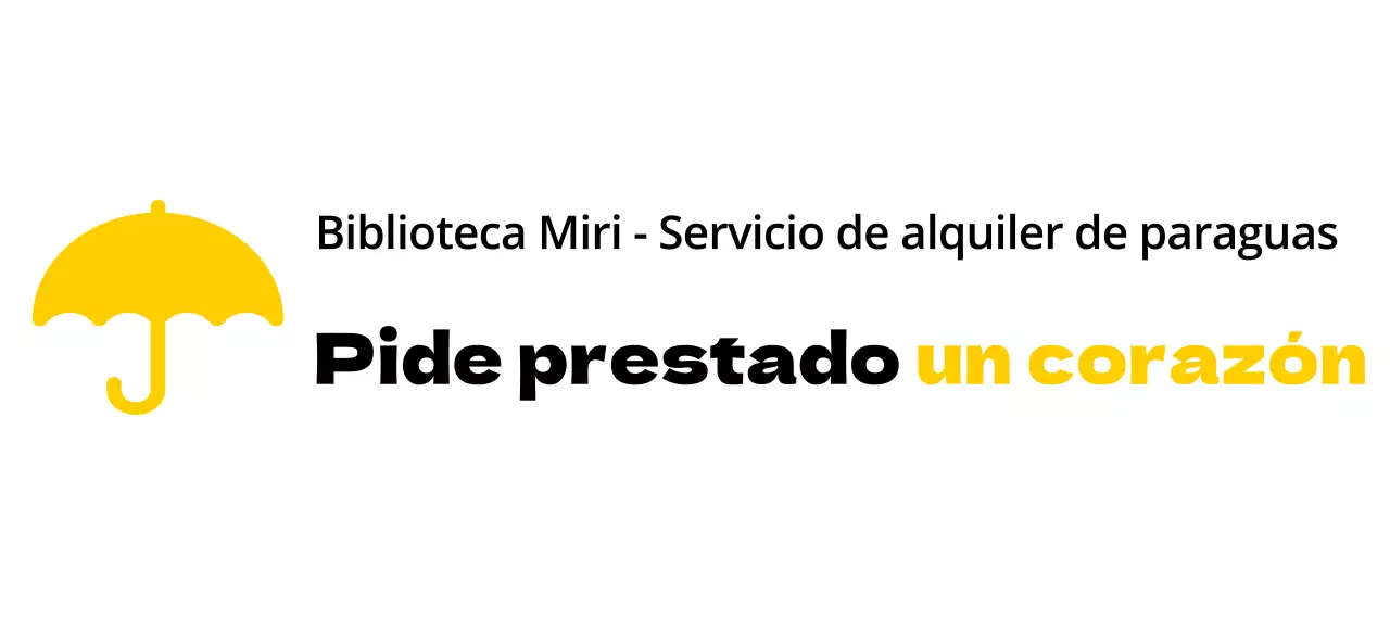 Diseño en color para servicios de alquiler con un icono de un paraguas