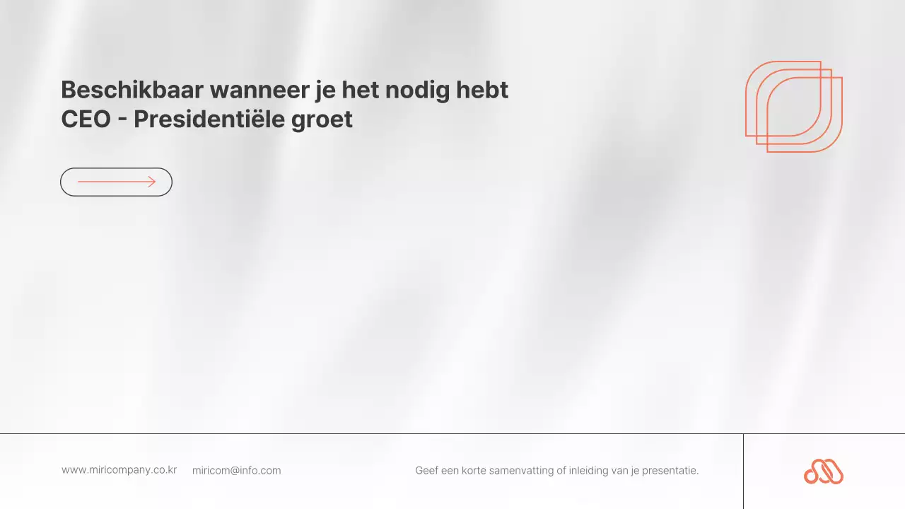 Een eenvoudige, oranje-en-zwart-witte sollicitatiebrief