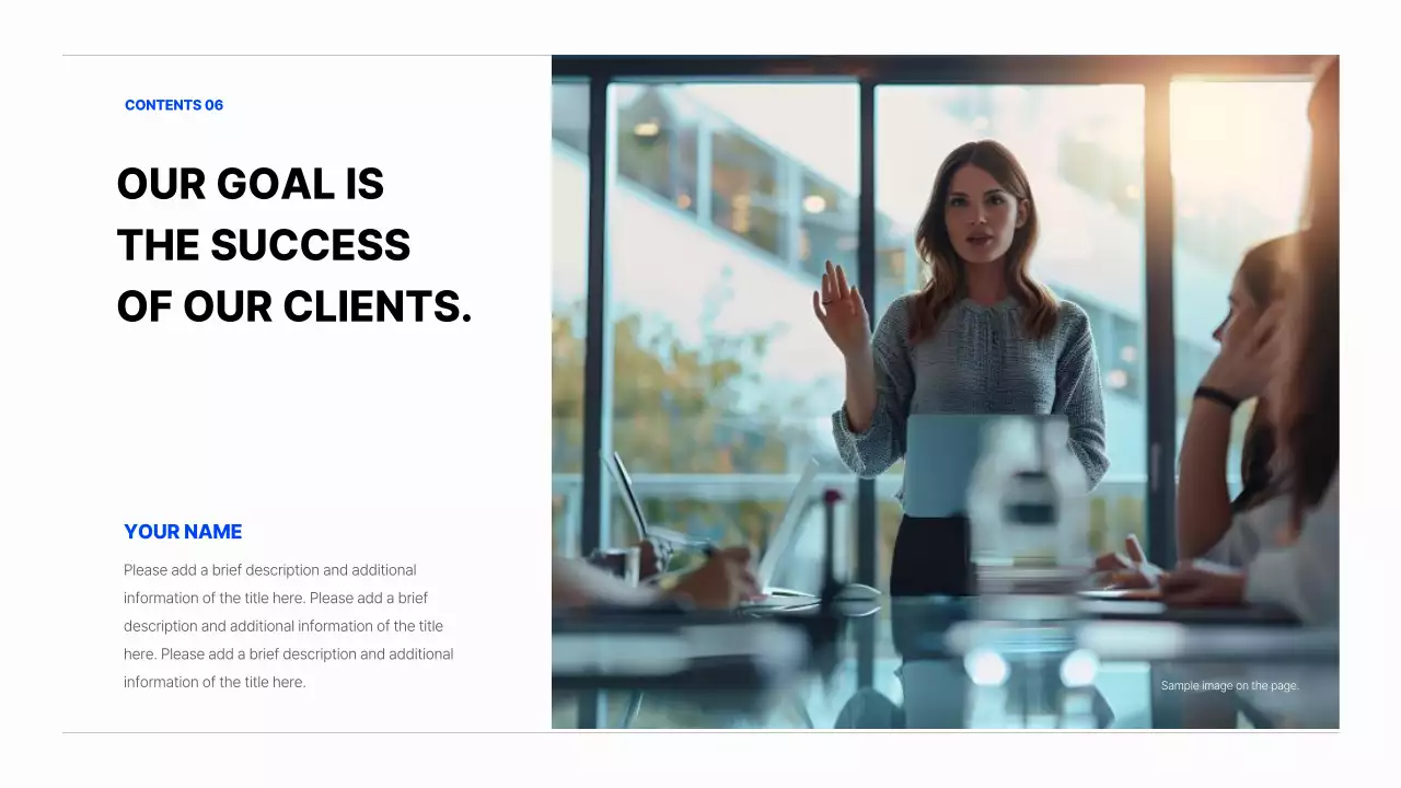 블루 모던 회사 프리젠테이션