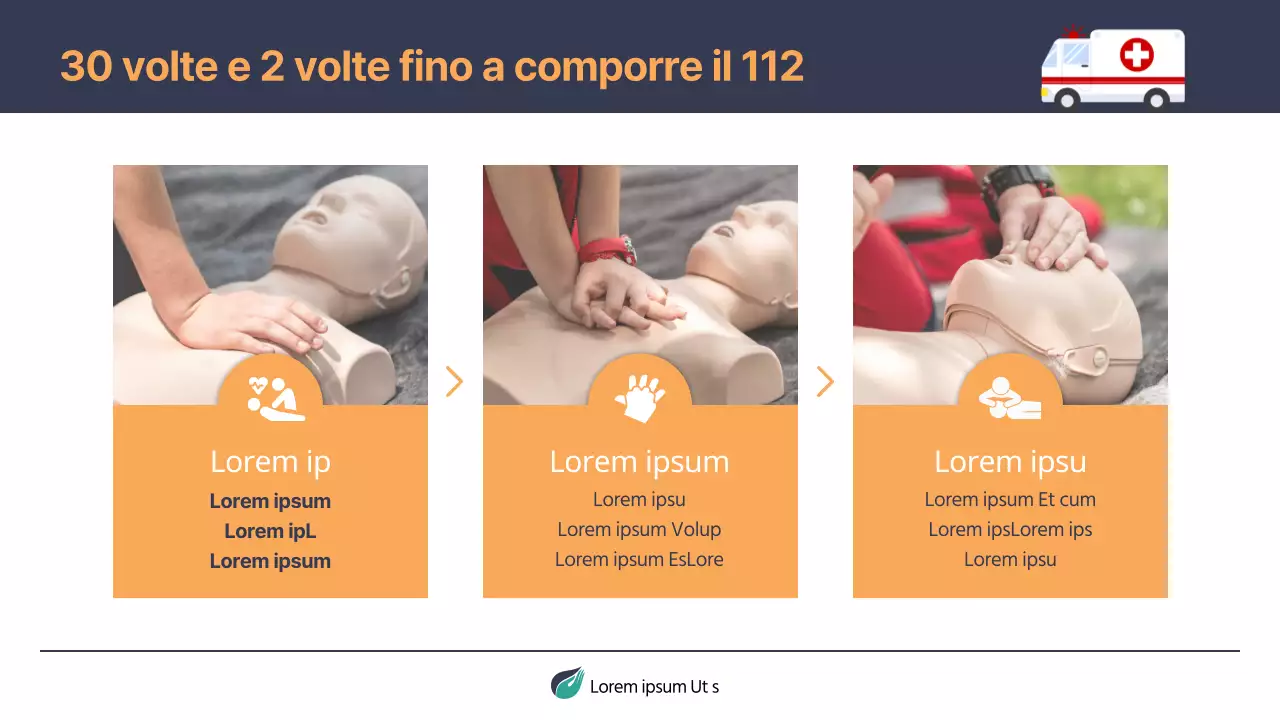 Materiale di formazione semplice sulla sicurezza antincendio in blu navy e arancione