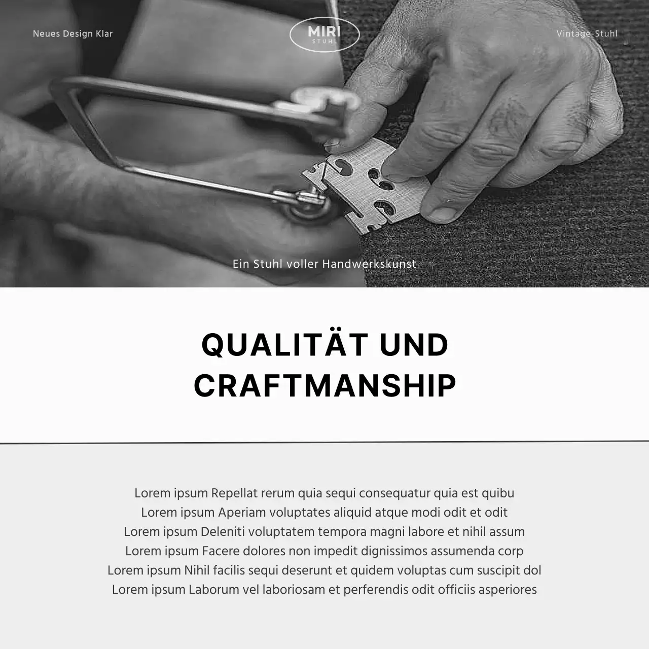 Marke ein einfacher Stuhl in Grau und Grün