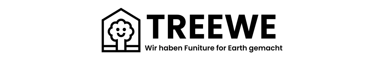Entwurf eines Möbelunternehmens mit Markenlogo, das einen Baum in einem Haus zeigt