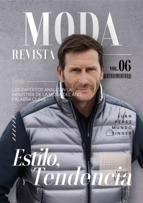 Revistas de moda en gris y beige