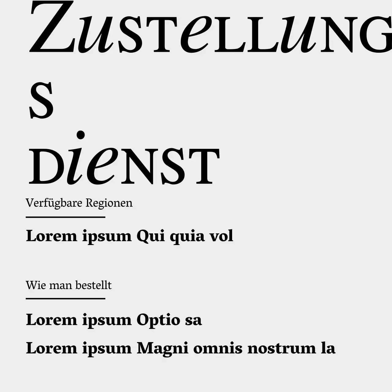 Minimalistische Cafe-Ankündigung in Grau und Schwarz-Weiß