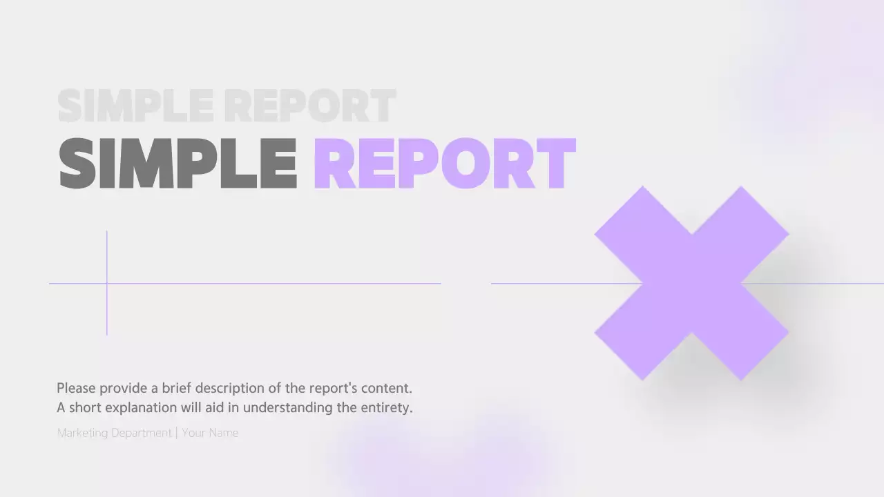 A simple report in mauve and gray