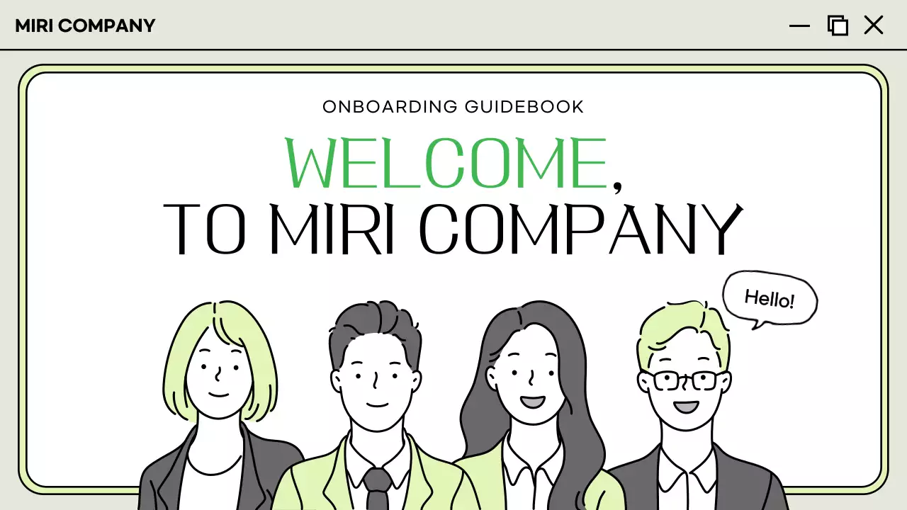 Green Minimal 온보딩 가이드 프레젠테이션