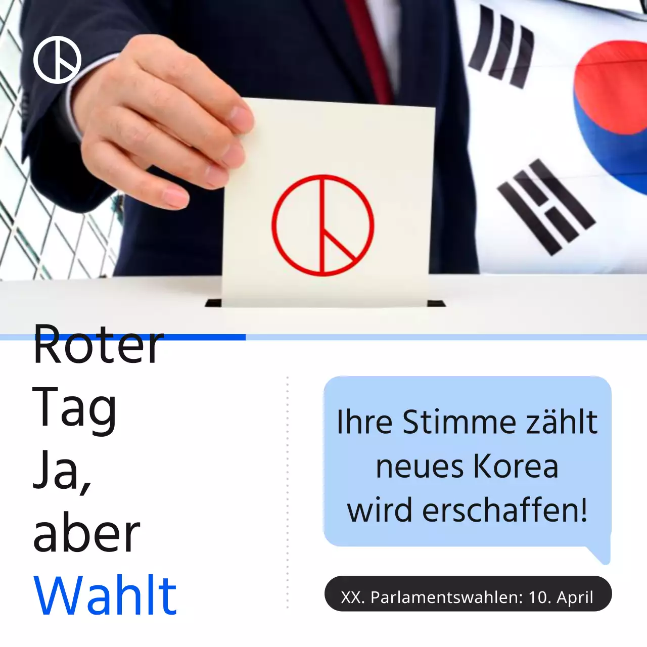 Eine einfache blau-schwarze Wahlkampagne