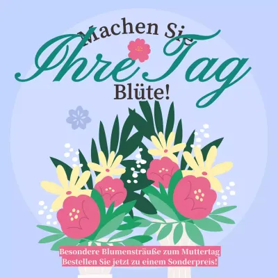 Lila und Rosa Charming Mother's Day Floral Sale Anzeige