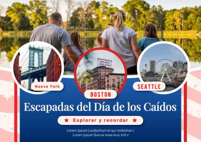 Clásico azul y rojo del Día de los Caídos Publicidad