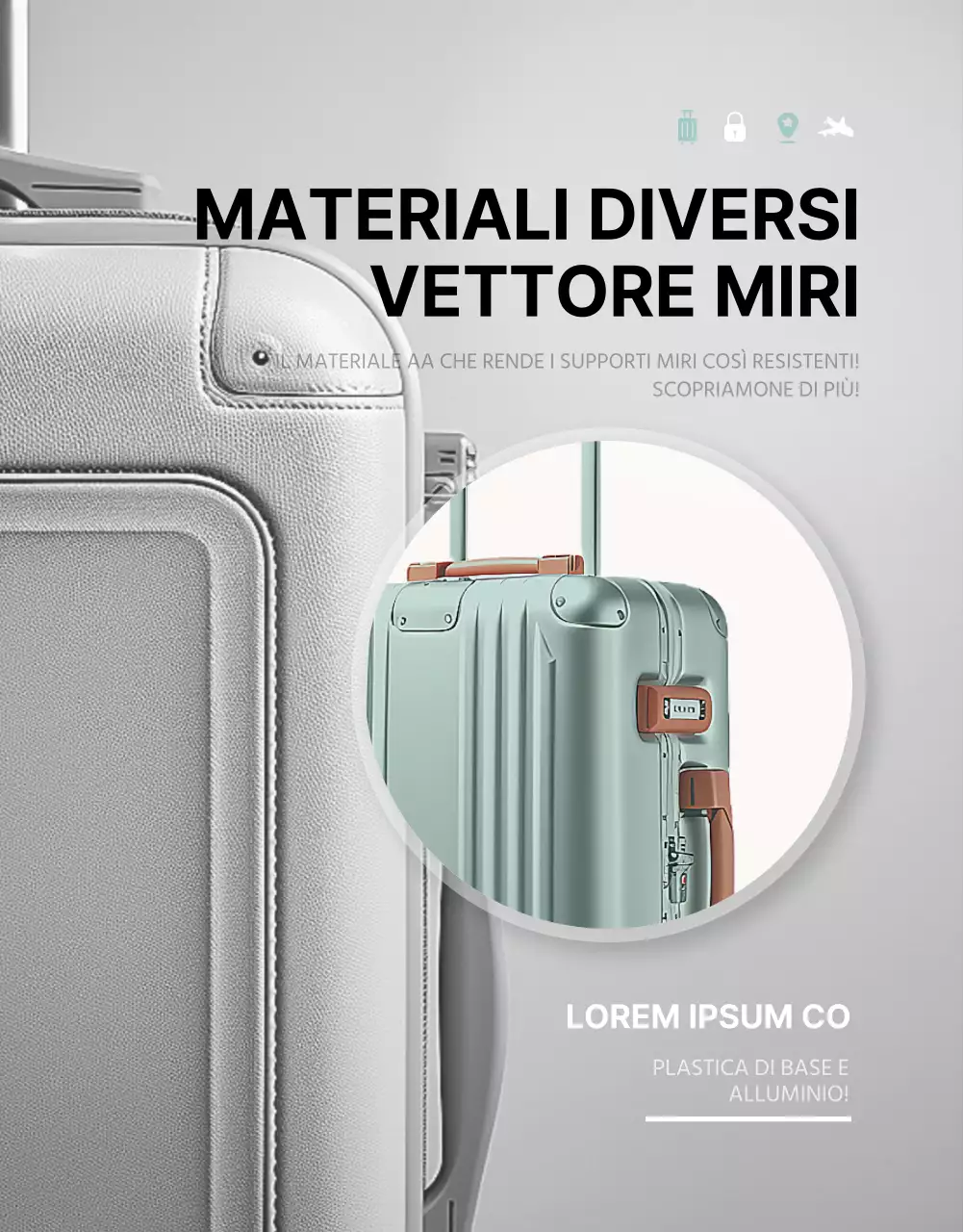 Promuovere un semplice prodotto da viaggio in menta e avorio