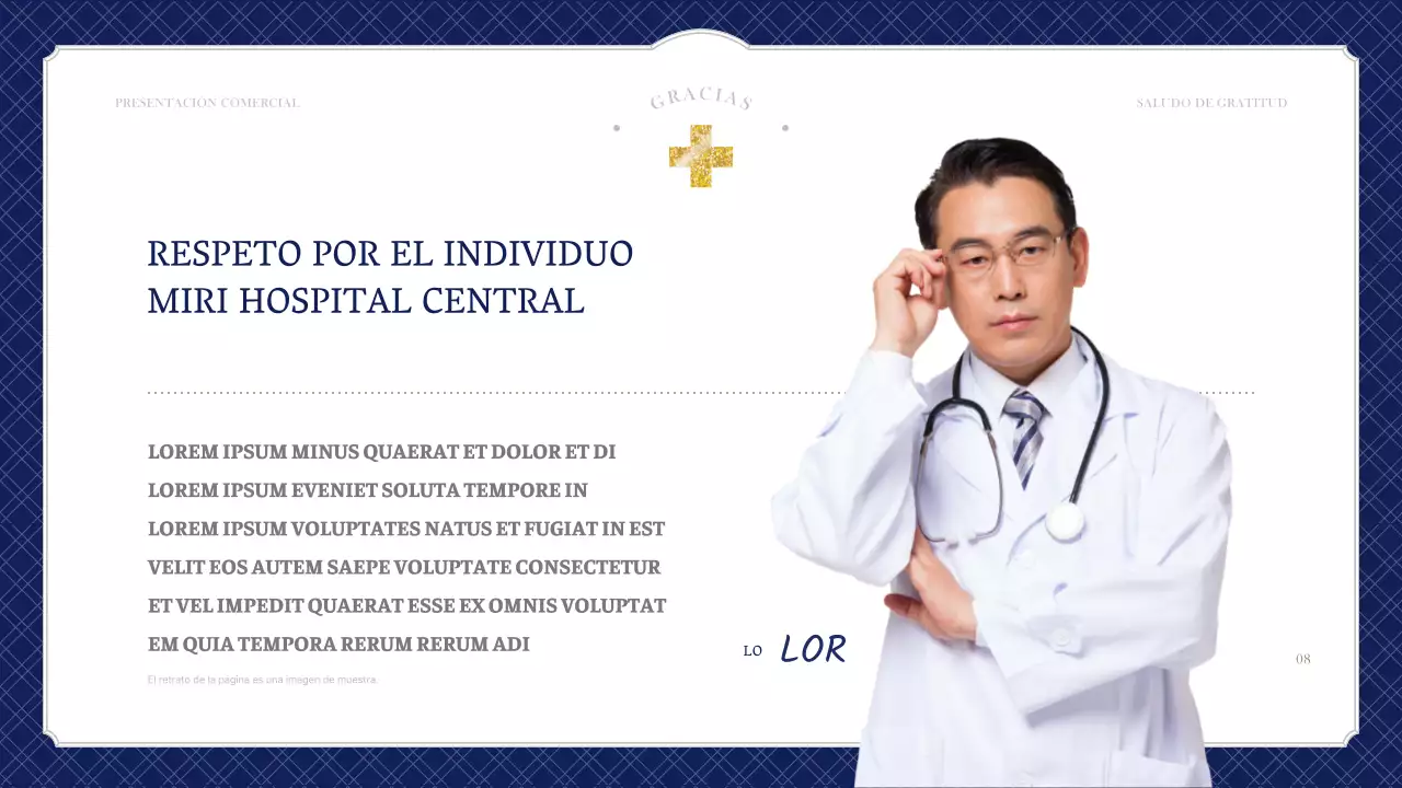 Un sencillo poste de felicitación de firma en azul marino y marfil