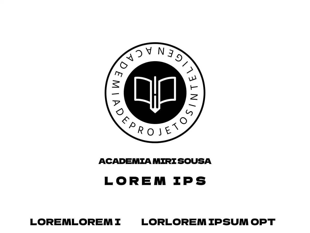 Promoção de uma agência de admissões de ensino com um logótipo de símbolo circular