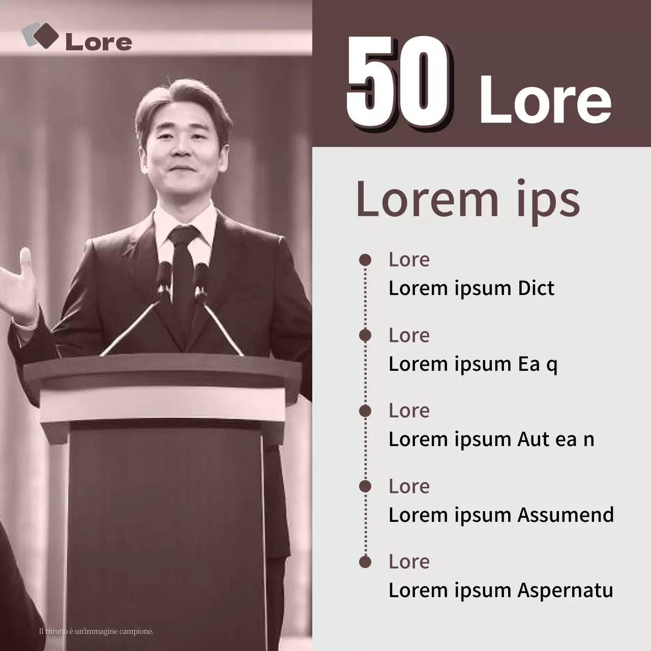 Promuovere i candidati alle elezioni in marrone e semplice