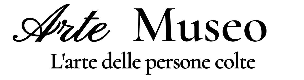 Logo del museo con un concetto di classe in corsivo