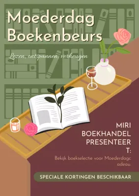 Groen en Bruin Klassiek Moederdag Boekenbeurs Promotieboek