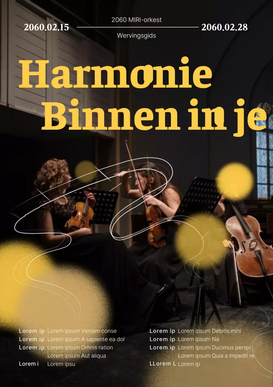 Werving promoten bij het klassieke zwartgele orkest