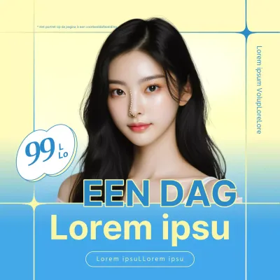 Eenvoudige plastische chirurgie neuscorrectie promotie in geel en lichtblauw