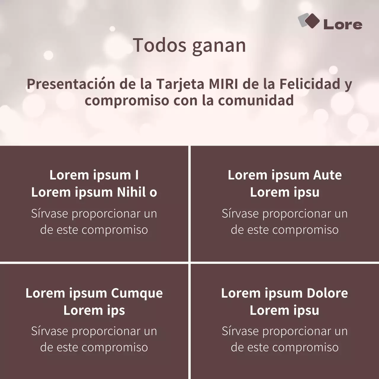 Promocionar a los candidatos a las elecciones en marrón y sencillo