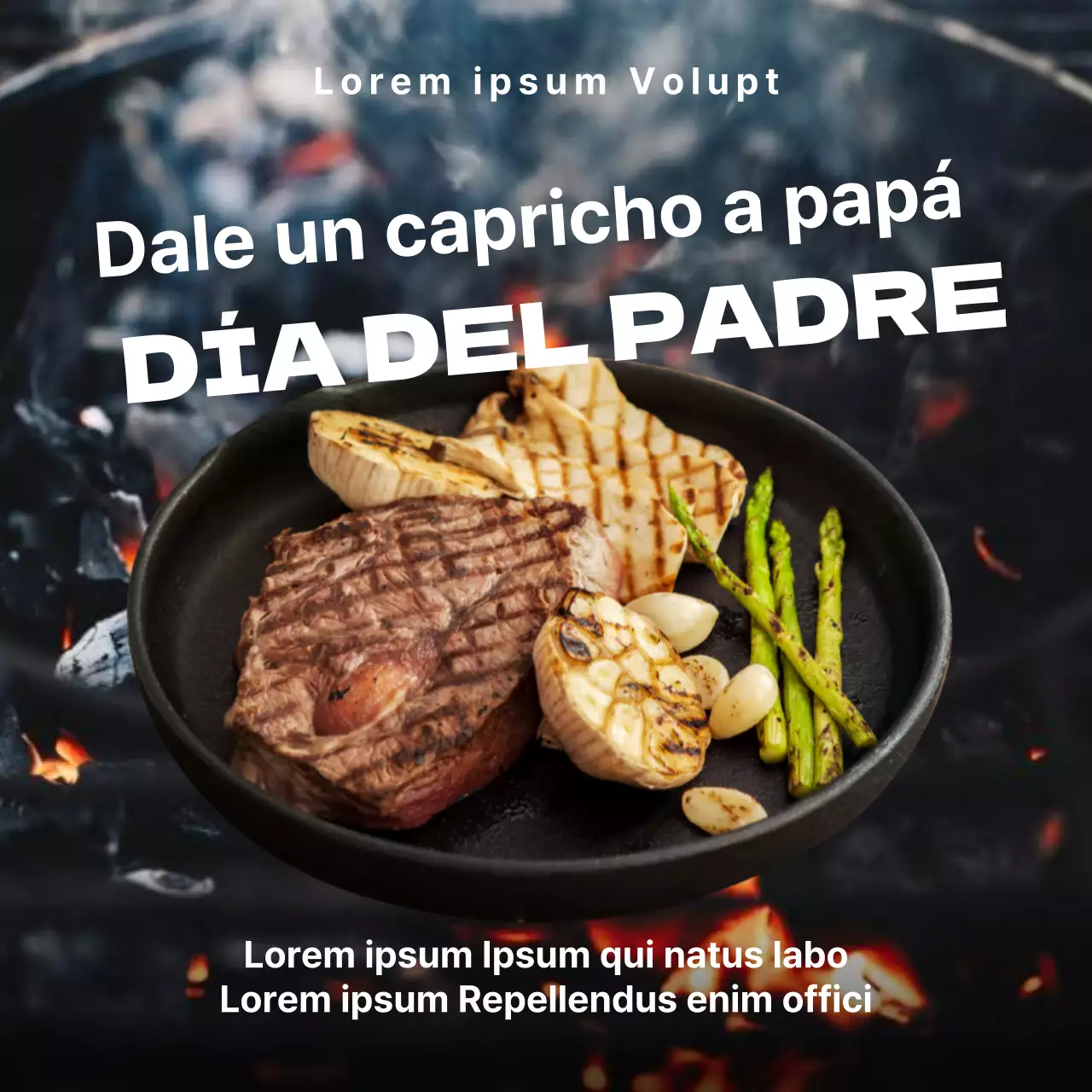 Anuncio especial en blanco y negro para el Día del Padre