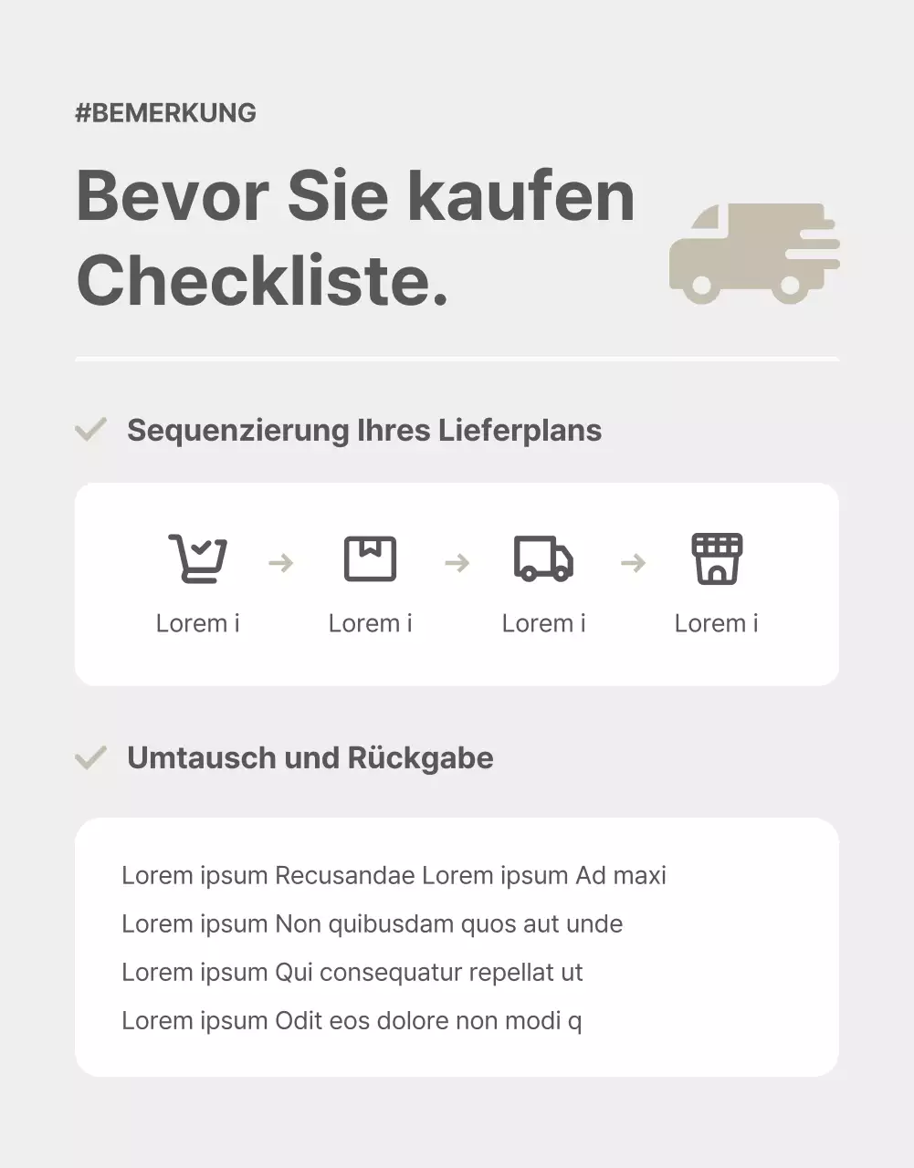 Förderung eines einfachen Tumblr in Grau und Beige