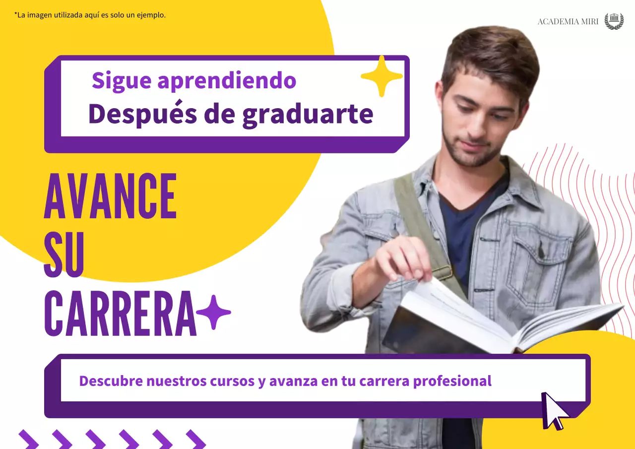 Púrpura y amarillo Geométrica Empleo Carrera Publicidad