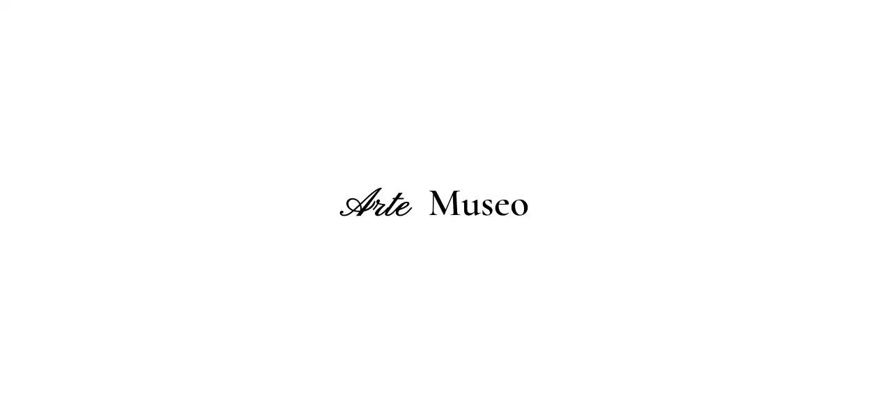 Logotipo de museo con un concepto cursivo elegante