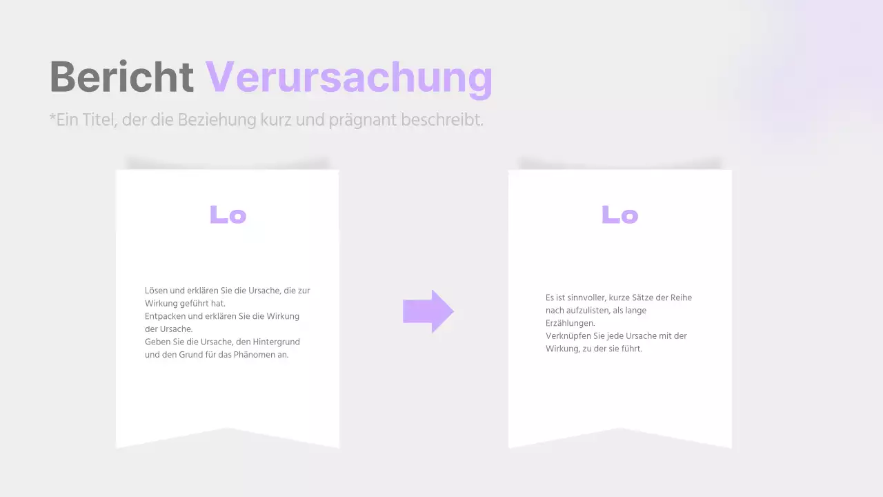 Ein einfacher Bericht in Mauve und Grau