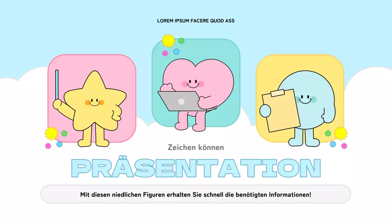 Ein hübscher, hellblauer und rosafarbener Information Organizer Report