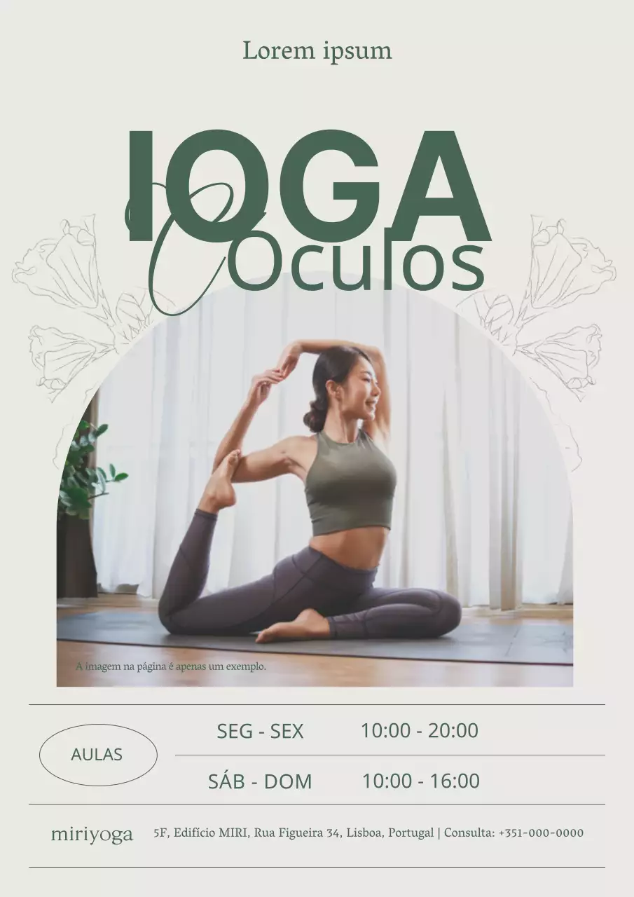 Promover uma simples aula de ioga primaveril em caqui
