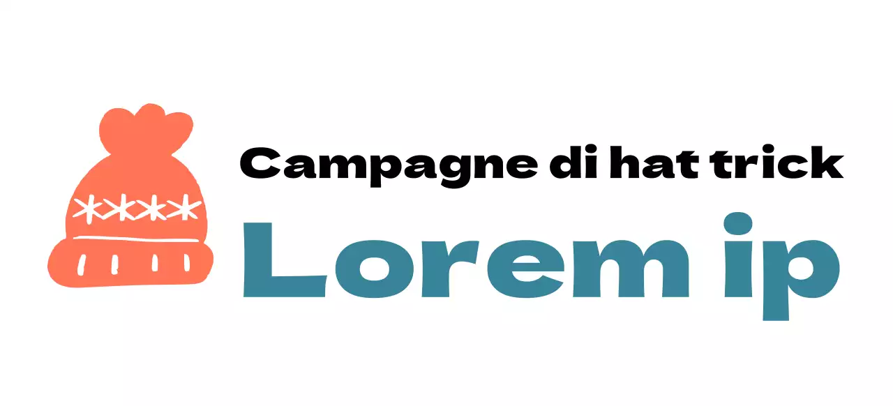 Logo della campagna con illustrazione di un simpatico cappello a maglia