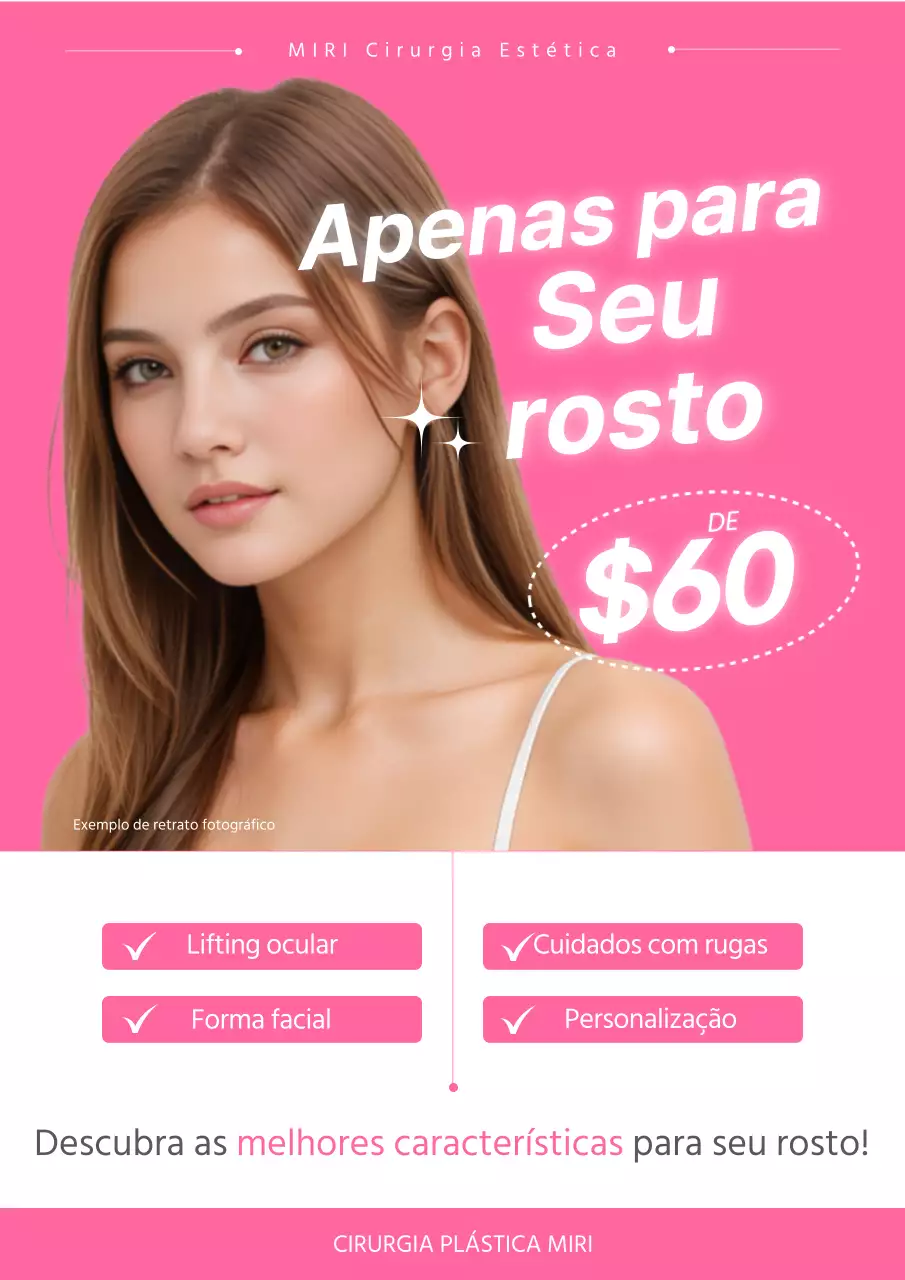 Anúncio de maquilhagem simples para os olhos da Pink