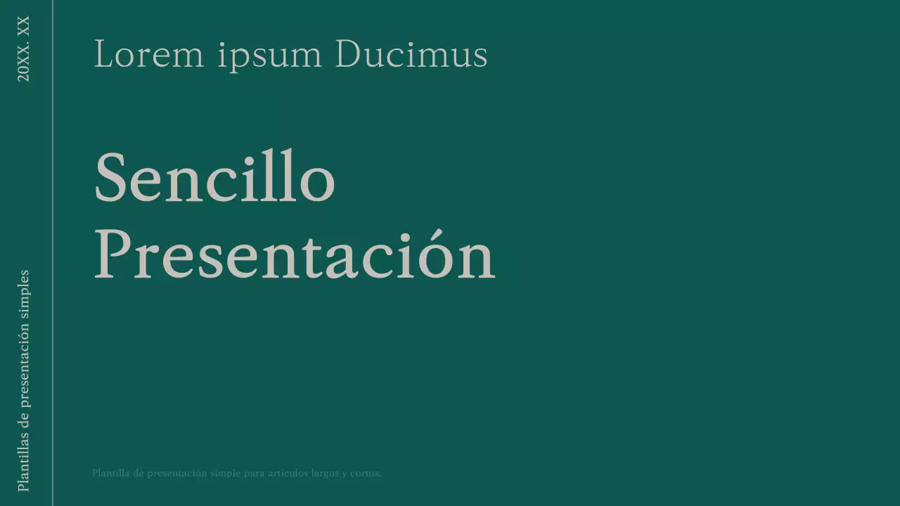 Una sencilla propuesta de presentación en verde y beige