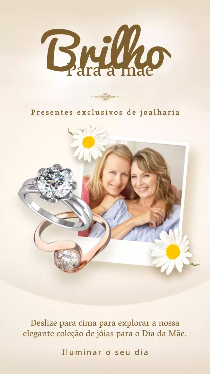 Bege e amarelo Jóias elegantes para o Dia da Mãe Anúncio de venda