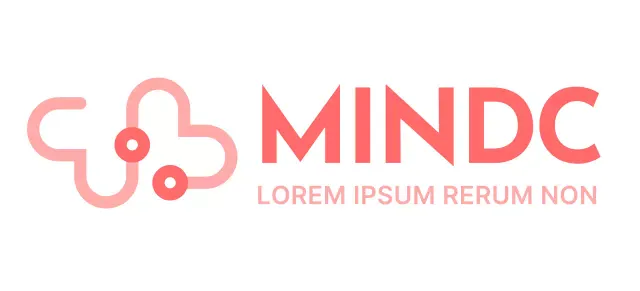 Farbgestaltung für eine Freiwilligenorganisation mit einem Symbol, das ein Herz und ein Stethoskop darstellt